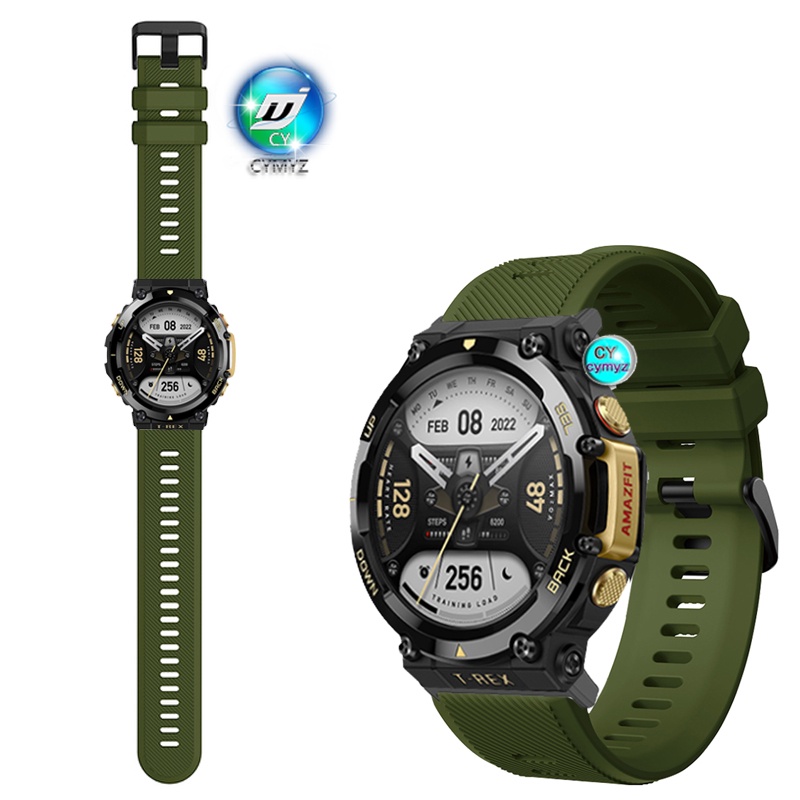 for amazfit t rex 2 สาย สายนาฬิกาสายซิลิโคน สายสำรอง huami amazfit t - rex 2 สายรัด สายรัดข้อมือกีฬา