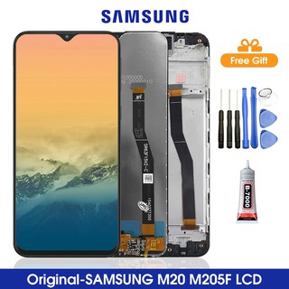 อะไหล่หน้าจอสัมผัส LCD พร้อมกรอบ สําหรับ Samsung Galaxy M20 2019 M205 M205F M205G DS