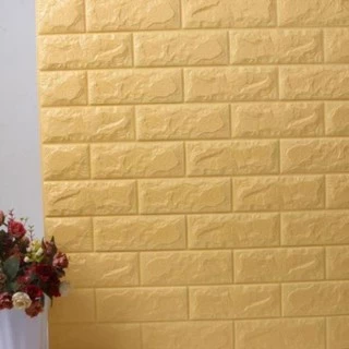 วอลเปเปอร์ วอลเปเปอร์ติดผนัง หนา 4 มม. 70*77cm วอลเปเปอร์ติดผนัง 3d wallpaper ลายอิฐ กันกระแทก มีกาวในตัว 1 แผ่น #A025