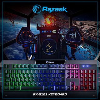 KEYBOARD RAZEAK RK-8161 คีย์บอร์ดมีไฟ.