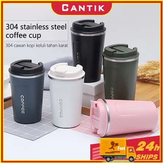 🔥【ready stock】🔥510ML Double Stainless Steel Coffee Mug Car Thermos Mug Leak Proof Travel Thermos Cup Flask coffee cup
