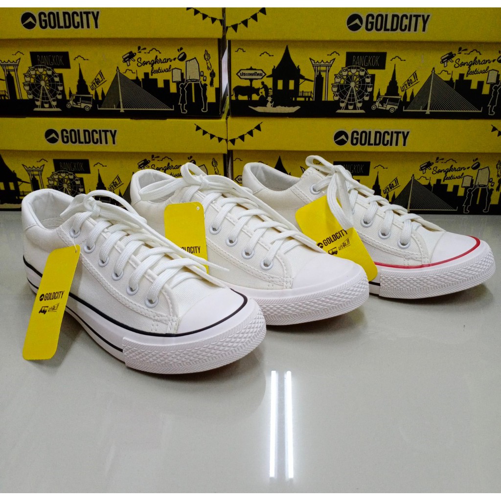 Gold City - 022 รองเท้าผ้าใบโกลซิตี้ เเท้ 100 % รุ่นใหม่ล่าสุด บุนวมนุ่มมากๆ Size 36 - 41 (สินค้าพร้