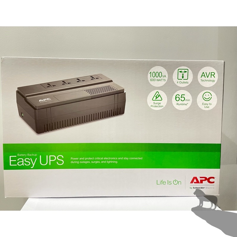 🔋เครื่องสำรองไฟ APC BV1000I-MS EASY UPS BV1000VA/600Watts, AVR, IEC Outlet, 230V