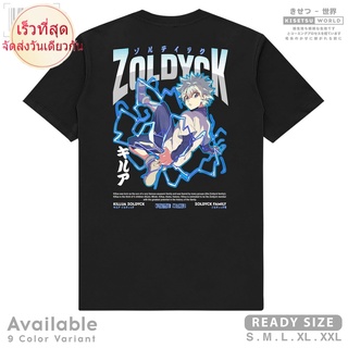 Killua ZOLDYCK เสื้อยืด พิมพ์ลายอนิเมะ Hunter x Hunter Gon Freecss สไตล์ญี่ปุ่น x A Kisetsu