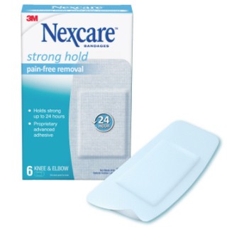 3M Nexcareพลาสเตอร์สำหรับผิวแพ้ง่าย 3เอ็มเน็กซ์แคร์ ขนาดใหญ่ 6 ชิ้น 3M Nexcare Strong Hold Pain-Free Removal Bandages