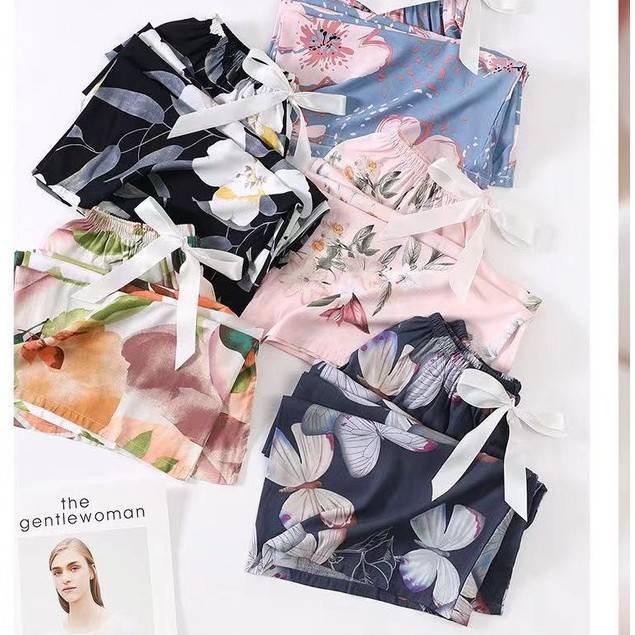 🌸ลายเยอะ 50 ลาย กางเกงขายาวผ้านิ่ม🌸 สไตล์เกาหลี ทรงบานพิมพ์ลายสวย ใส่สบายๆ กางเกงใส่นอน กางเกงลายดอก 🌸#B2 - รูปที่ 6