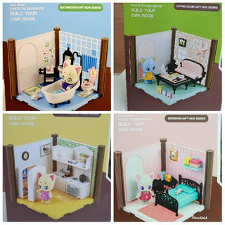 บ้านตุ๊กตาแมว ประกอบเอง Cats Home MIni House เหมาะสำหรับเด็ก 6 ปีขึ้นไป มี 4 ชุด 4แบบ