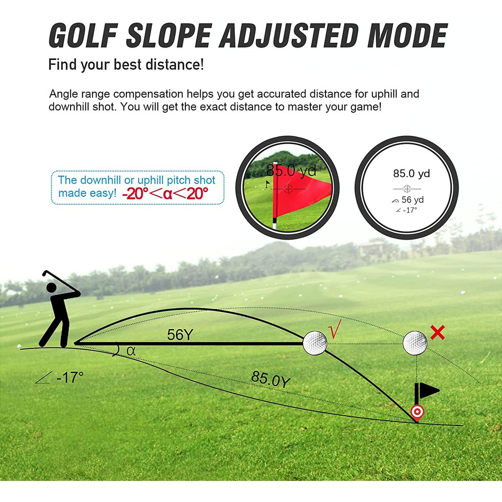 ส่งฟรี ส่งด่วนจาก กทม Mileseey PF260 Hybrid Golf Rangefinder กล้องวัด