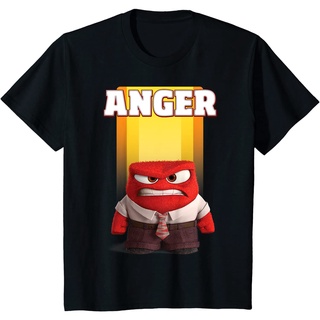 เสื้อยืดผ้าฝ้ายพรีเมี่ยม เสื้อยืด พิมพ์ลายกราฟิก Disney Pixar Inside Out Anger