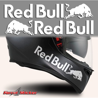 สติกเกอร์ REDBULL ด้านซ้าย ขวา สีแดง