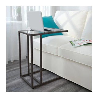 VITTSJO โต๊ะวางแล็ปท็อป Laptop stand 35*65cm (ดำ-แก้ว)