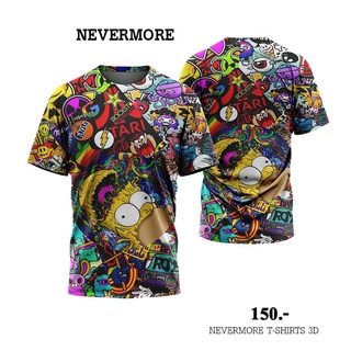 NEVERMORE T-SHIRT 3D  ใส่ได้ทั้งชายและหญิง