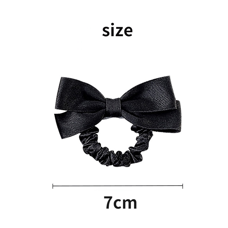 ยางรัดผม ผ้ากํามะหยี่ ประดับโบว์น่ารัก ขนาดเล็ก สีแดง สไตล์เกาหลี สําหรับผู้หญิง - รูปที่ 6