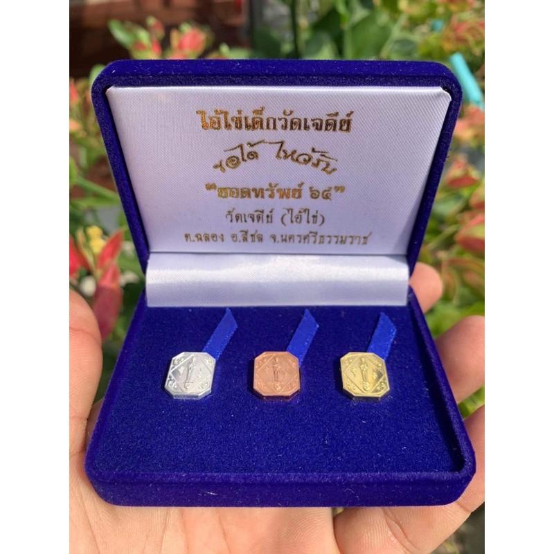 เหรียญมงคล 8 เหลี่ยม ไอ้ไข่เด็กวัดเจดีย์ รุ่นยอดทรัพย์ 64