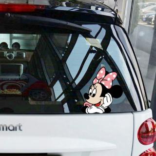 Cartoon Minnie Mouse Car Stickers Car Window Body Door Waterproof Stickers Car Decals