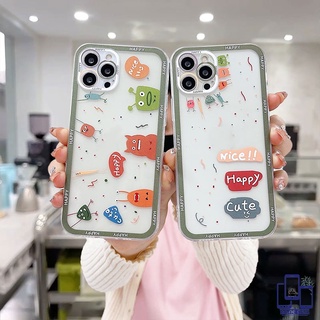 เคสใหม่ใส เคสไอโฟน 7 Plus 11 6 6S 8 Plus XR 11 12 13 PRO MAX 11 12 13 mini X XS MAX Se 2020 6SPlus 7Plus 6Plus 8Plus XSMAX เคสโทรศัพท์มือถือ ลายมอนสเตอร์น่ารัก เคสแฟชั่น