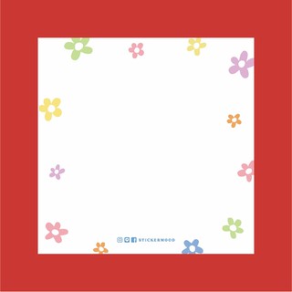 🌼☁️สมุดฉีกขนาด 9x9cm ลาย blooming daisy in white 🌼☁️ (50แผ่น) (รหัส : B22)