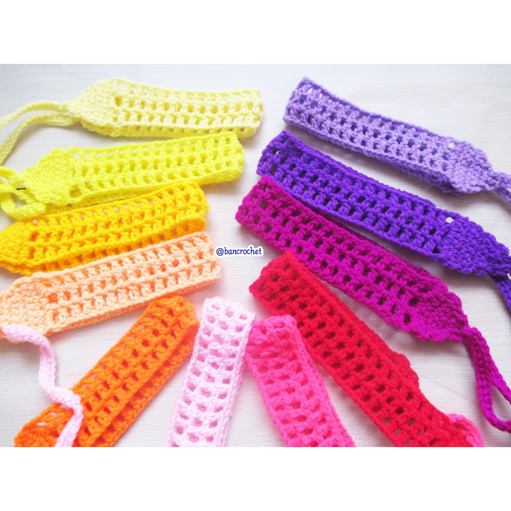ครีม น้ำตาล มาแล้วจ้าาา มีสีมาเพิ่ม!!!!  ที่คาดผมถักโครเชต์ ที่คาดผมวินเทจ ที่คาดผมแฮนด์เมด พร้อมส่งค่ะ