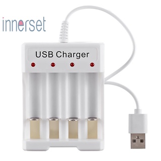 [innerset] อุปกรณ์ที่ชาร์จแบตเตอรี่ 4 ช่อง USB นิกเกิล ไฮโดรเจน AA AAA