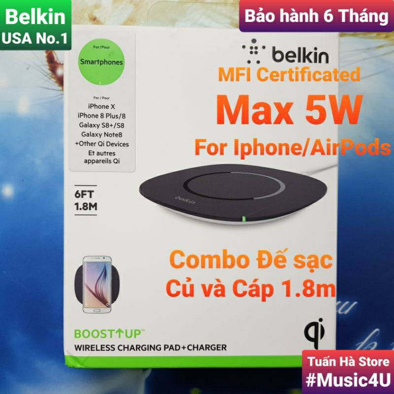 Belkin แท่นชาร์จเร็วไร้สาย 5W F8M747 10W F7U083 Tuan Ha Store
