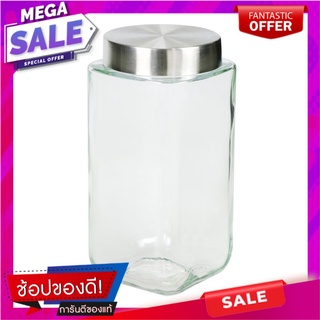 ขวดโหลแก้วเหลี่ยม 1.1 ลิตร ฝาเกลียว SQUARE ขวดโหล GLASS CANISTER SQUARE 1.1L