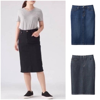 MUJI กระโปรงยีนส์ รุ่น DENIM SKIRT กระโปรงผู้หญิง