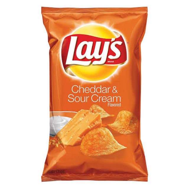 ⚡พร้อมส่งเจ้าแรก!⚡จาก อเมริกา🇺🇲 lay's cheddar & sour cream 7.75 ounce