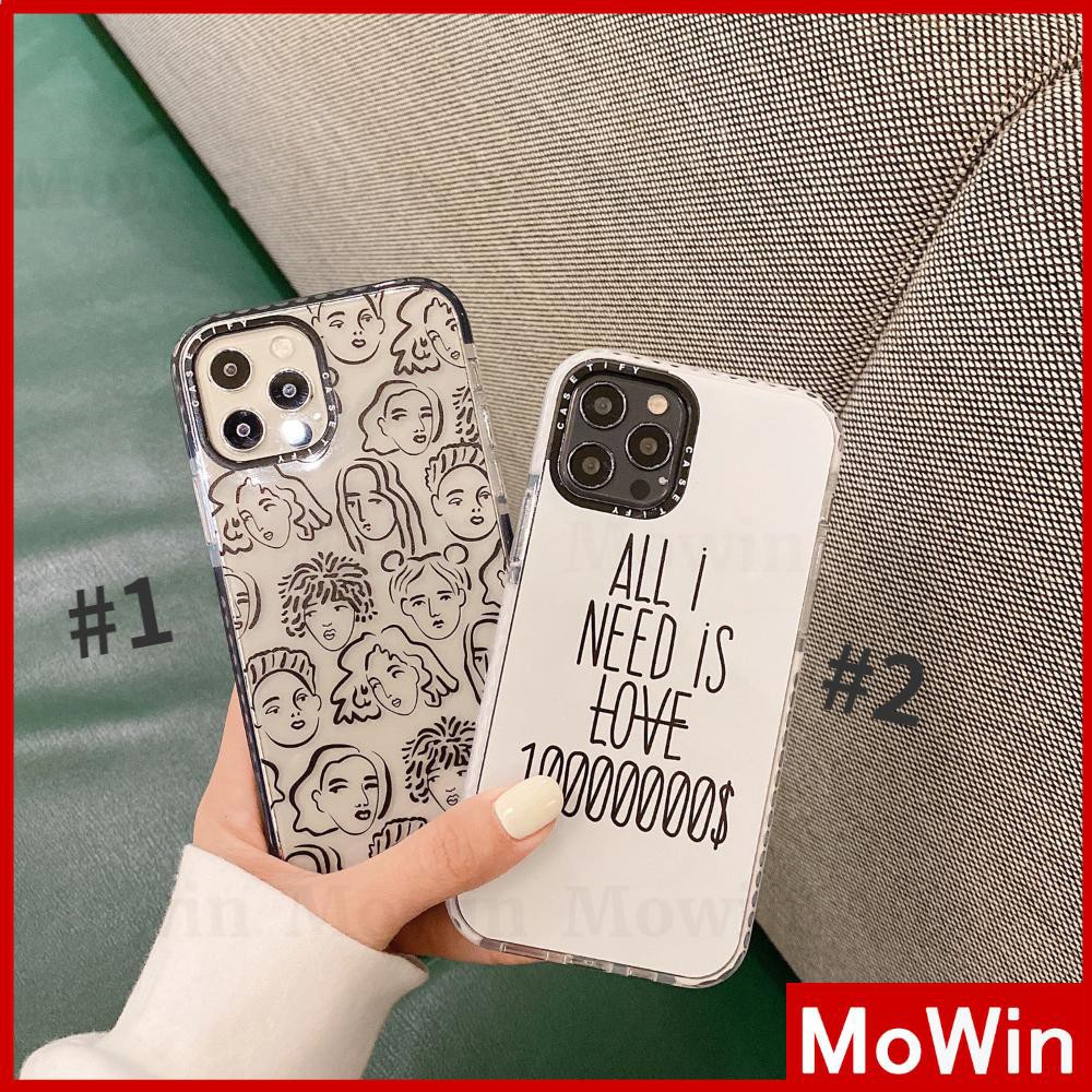เคสและซองมือถือஐ☊❂Mowin - เคส iPhone เคสไอโฟนเคสนิ่ม TPU ใสกันกระแทกหนารูปหน้าแท็กภาษาอังกฤษสำหรับ 1