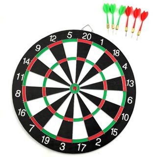 กระดานปาเป้า แบบหนา พร้อมลูกดอก ที่แขวนตะปู Dartboard