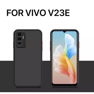 รุ่นใหม่ !!! Case Vivo V23E เคสวีโว่ เคสกันลอยกล้อง เคสกันกระแทก ปุ่มสีผิวด้าน ขอบนิ่มหลังขุ่น VIVO V23E