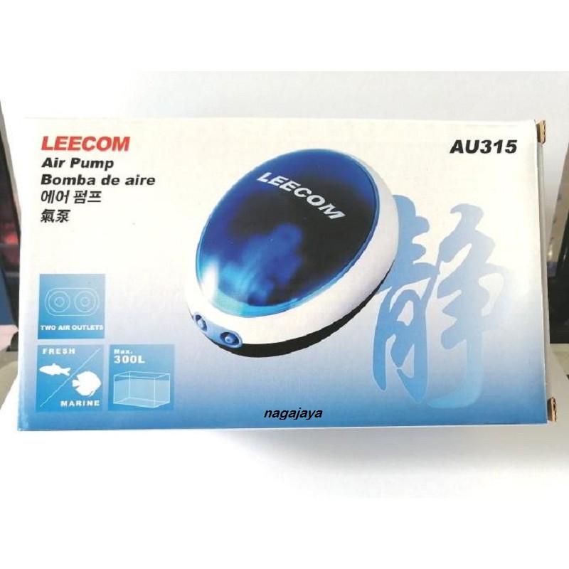 Leecom Air Bubble Pump AU 315 เครื่องเติมอากาศ 2 หลุมเงียบสุด