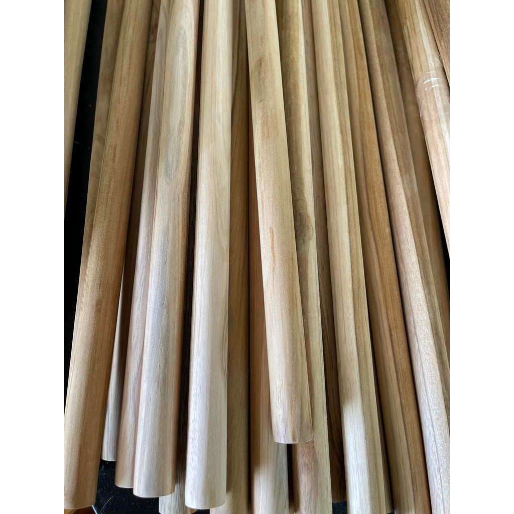 ไม้สักกลึงกลมสำหรับราวผ้าม่านใช้ทำDIYเส้นผ่านศูนย์กลาง23มม.