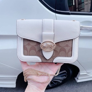 กระเป๋าสะพายcoach ใบกลางCOACH CROSS GEORGIE CROSSBODY IN SIGNATURE CANVAS