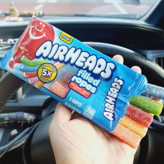 NEW!! ใหม่ล่าสุด Airheads Filled Ropes Candy ขนม CANDY USA กัมมี่ เปรี้ยวนอก หวานใน อร่อยฟิน  GUMMY RAINBOW 5 pcs