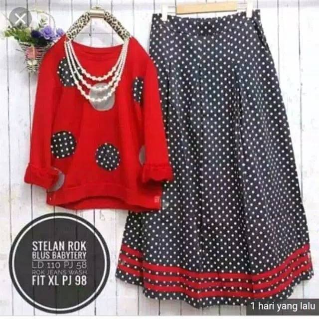 SET - WINDY SET / POLKADOT SKIRT SET