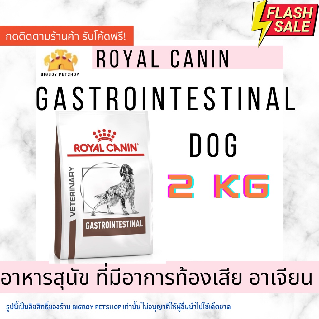 🔥Royal Canin Gastrointestinal Dog 2kg. อาหารเม็ดรักษาโรค สำหรับสุนัขโต ทางเดินอาหาร ท้องเสีย อาเจียน
