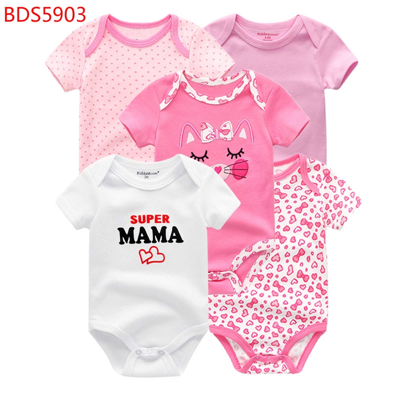 new】.5PCS/lot newborn romper baby jumpsuit baby girl short-sleeved romper  cotton baby clothing 0-12M 9Mh1 | Shopee Thailand