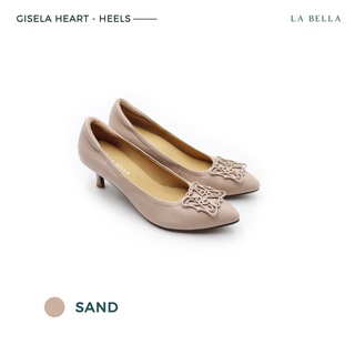 LA BELLA รุ่น GISELA HEART HEELS - SAND