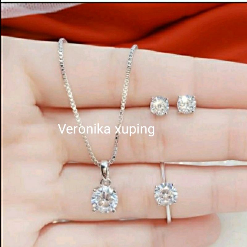 Vero xuping silver Jewelry set คุณภาพสูง