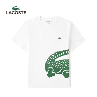 LACOSTE พร้อมส่ง เสื้อยืด คอปก ลายหนังจระเข้ คลาสสิก พร้อมป้ายแท็ก สําหรับผู้ชาย และผู้หญิง