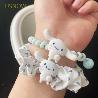 Usnow Scrunchie ยางรัดผม นุ่ม หวานแหวว ซินนาม่อนโรล ของขวัญ สไตล์เกาหลี สําหรับผู้หญิง