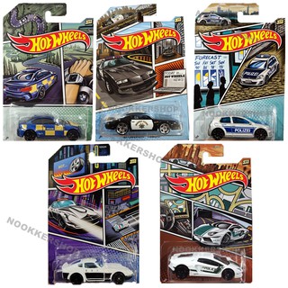 HOTWHEEL ชุดรถตำรวจ5คัน (ครบชุด) ลิขสิทธิ์แท้ 100% 1/64  HOTWHEEL POLICE