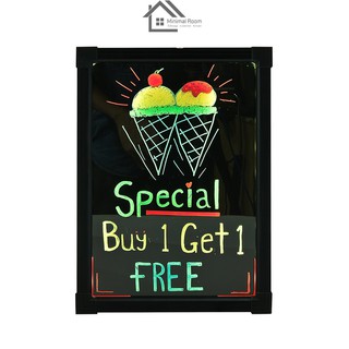 ป้ายไฟ LED เขียนได้ลบได้ 30x40 ซม.
