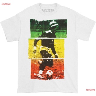 เสื้อยืดโอเวอร์ไซส์Zion Rootswear Mens Bob Marley Soccer T Shirt บ็อบ มาร์เลย์ เร็กเก เสื้อยืดพิมลาย เสื้อผู้ชาย เสื้อย