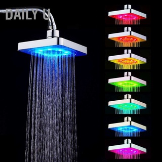 Daily U 7 Colors LED Romantic Light Water Bath Home Bathroom Shower Head