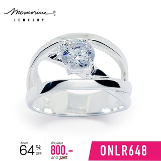 Memorine Jewelry แหวนเงินแท้ 925 ฝังเพชรสวิส (CZ) : ONLR648