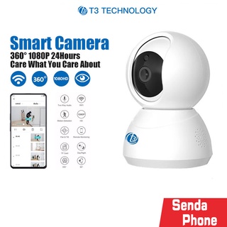 กล้องวงจรปิด T3 Smart Camera รุ่น C1 กล้องวงจรปิดไร้สาย  ความชัด 2K IP Camera WiFi ฟังก์ชั่นโหมดกลางคืน พูดคุยผ่านกล้อง