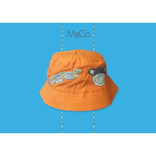 ✅ [6-12M] M&amp;CO Monkey Soft Bucket Hat หมวกระบายเด็ก (รุ่นนี้ผ้าบางนะคะ)