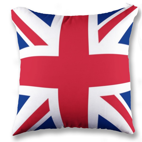 GRANDSALE English Flag Union Jack Sofa Pillow Car Pillow Print Pillow 40 x 40 cm 2 ด้าน