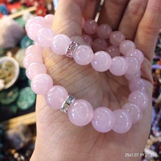 Rose Quartz 10mm หินแห่งความรัก 💛หินแท้ ส่งฟรีEMS